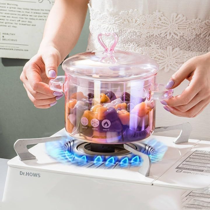 Love Simmer Borosilicate Glass Cooking Pot | 1.8 L