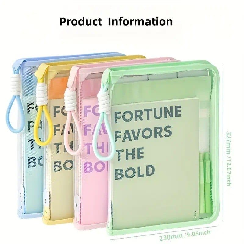Pastel A4 Transparent File Folder | Available in 4 colors