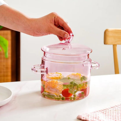 Love Simmer Borosilicate Glass Cooking Pot | 1.8 L