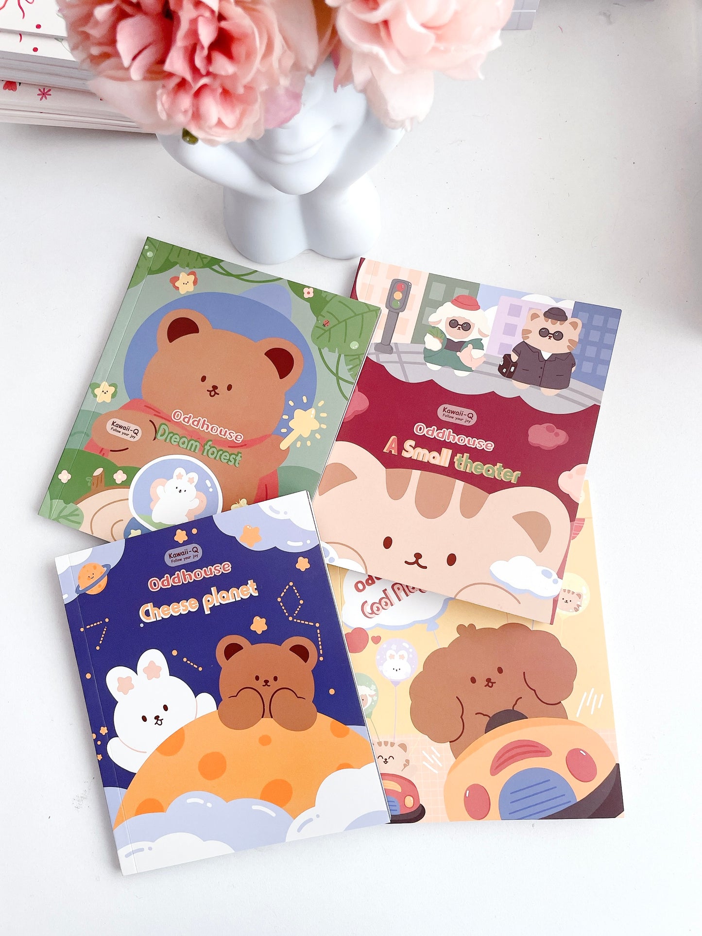 Cozy Bear Planet – Paper & PET Sticker Book (30 Sheets)