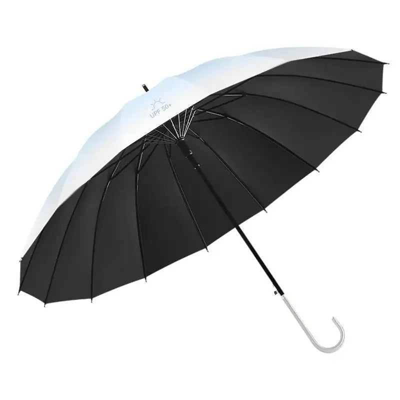 Fresh Gradient Semi Automatic Long Umbrella | UV & Rain Protection