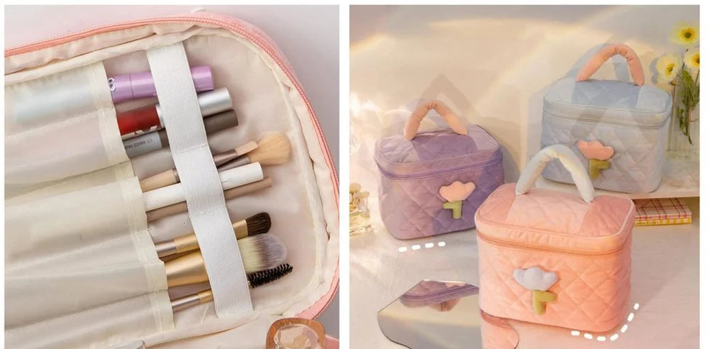 Cozy Tulip Korean Vanity Pouch