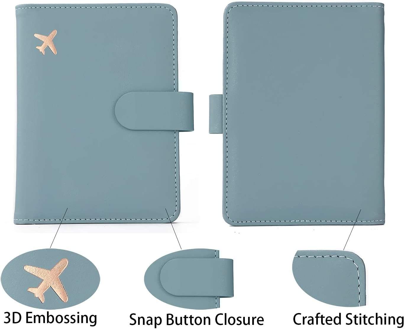 Soft Voyage RFID Blocking Multi Compartment Pastel Passport Wallet Holder Organiser | PU Leather