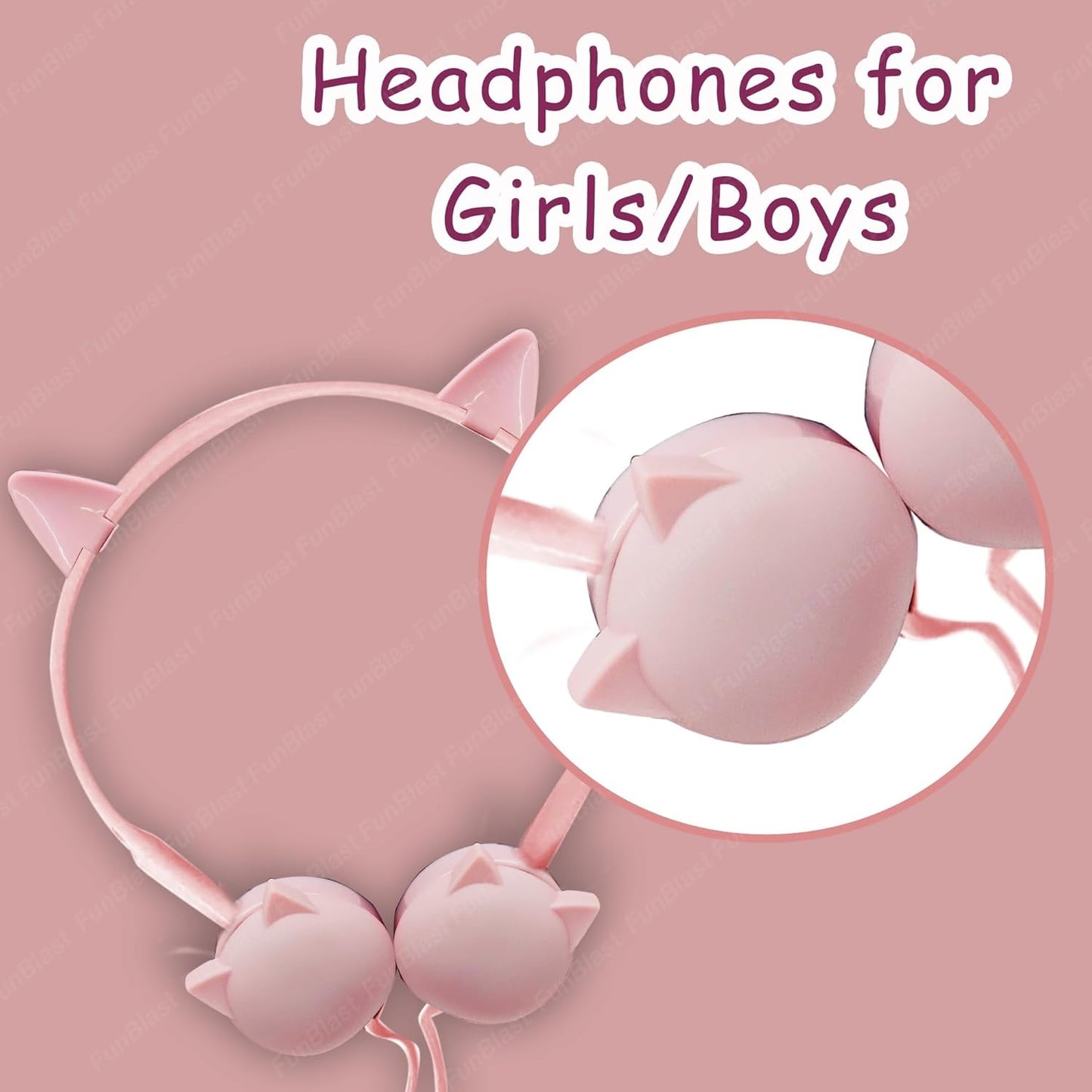 Cute Cat Wired Headphones