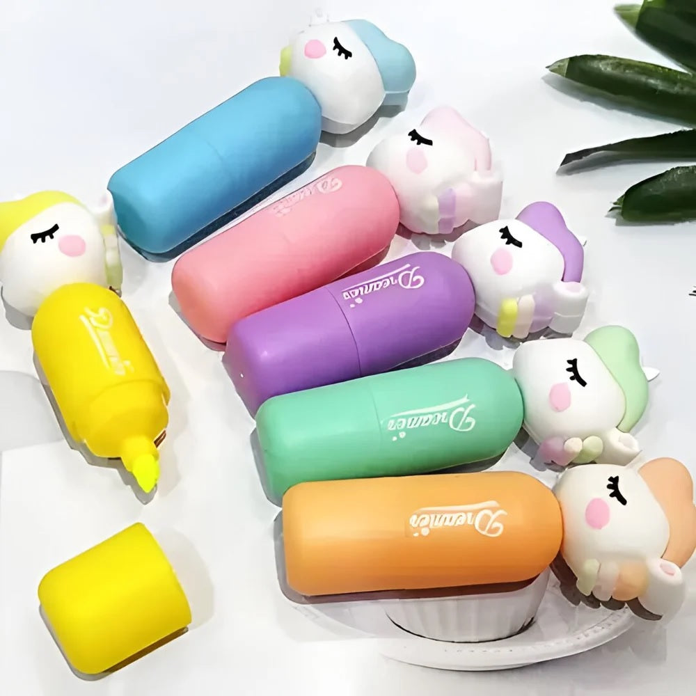 Unicorn Highlighter Marker Pen |  Pack of 6