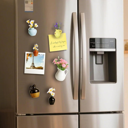 Petite Bloom Ceramic Vase Magnets (Set of 8)