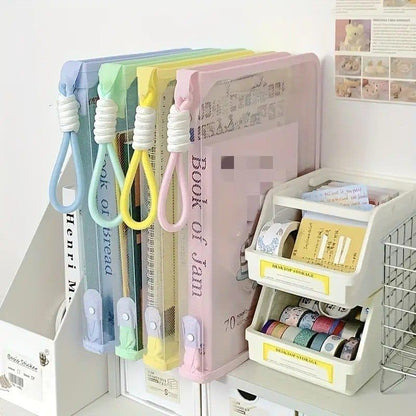 Pastel A4 Transparent File Folder | Available in 4 colors