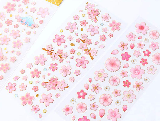 Sweet cherry blossom 3D Sticker Set (Pack of 2)