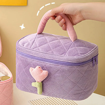 Cozy Tulip Korean Vanity Pouch