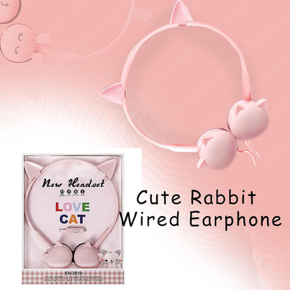 Cute Cat Wired Headphones