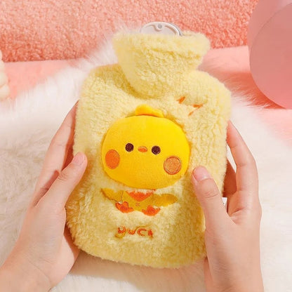 Kawaii Hot Water Bag with Fuzzy Cover