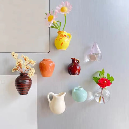 Petite Bloom Ceramic Vase Magnets (Set of 8)