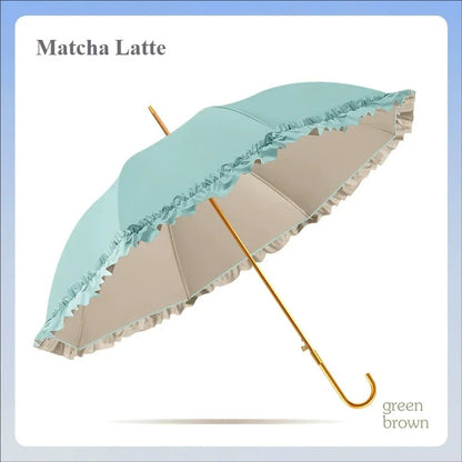 Sweet Frill Semi Automatic Umbrella | UV and Rain protection