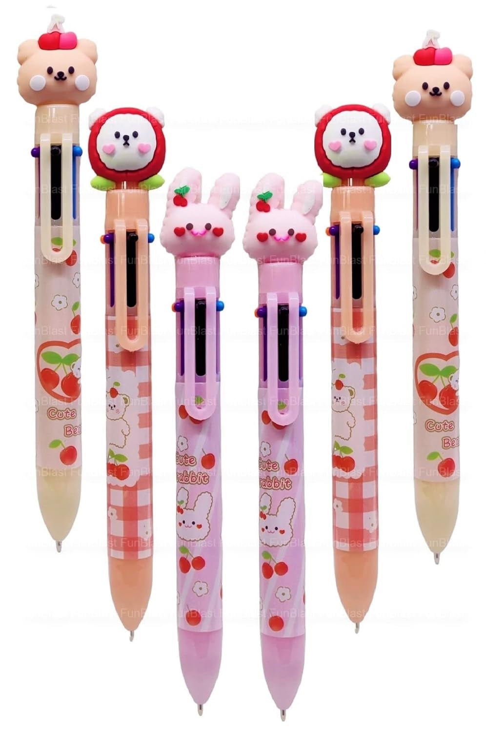 Cute Kawaii cherry bubbles 6 color pen