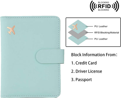 Soft Voyage RFID Blocking Multi Compartment Pastel Passport Wallet Holder Organiser | PU Leather