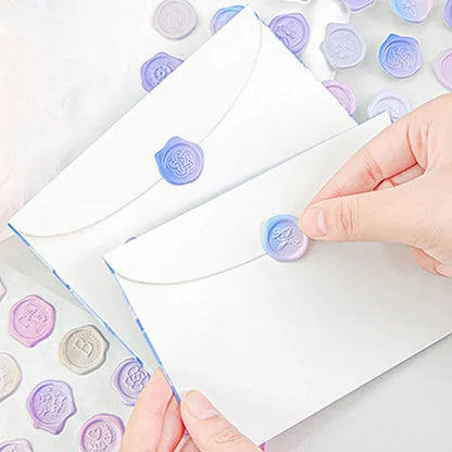 Pastel Faux Wax Seal Sticker Sheet | Set of 3