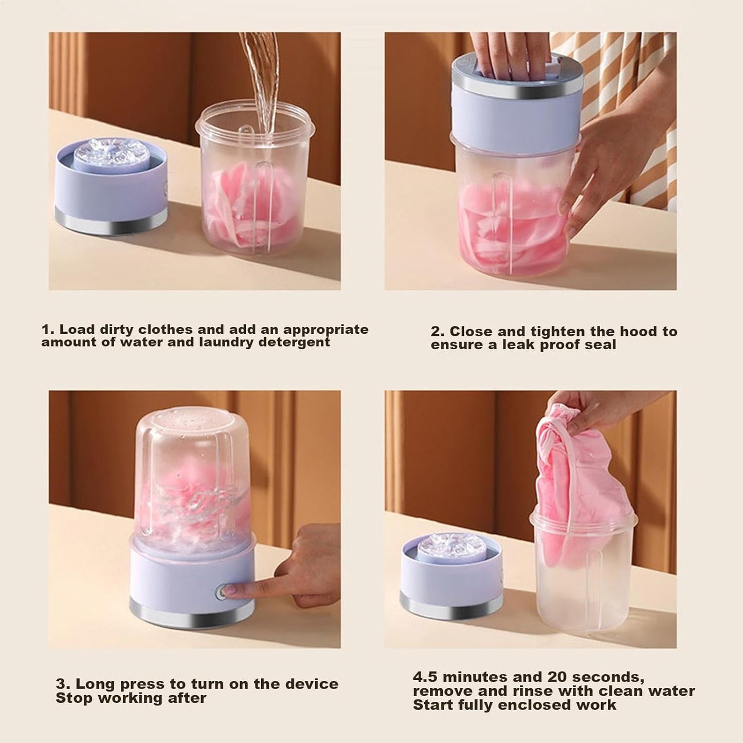 Mini Whirl Portable Washing Machine | Cordless & Rechargeable