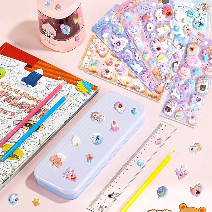 Kawaii Puffer Gems Sticker Set for Notebook Stationary