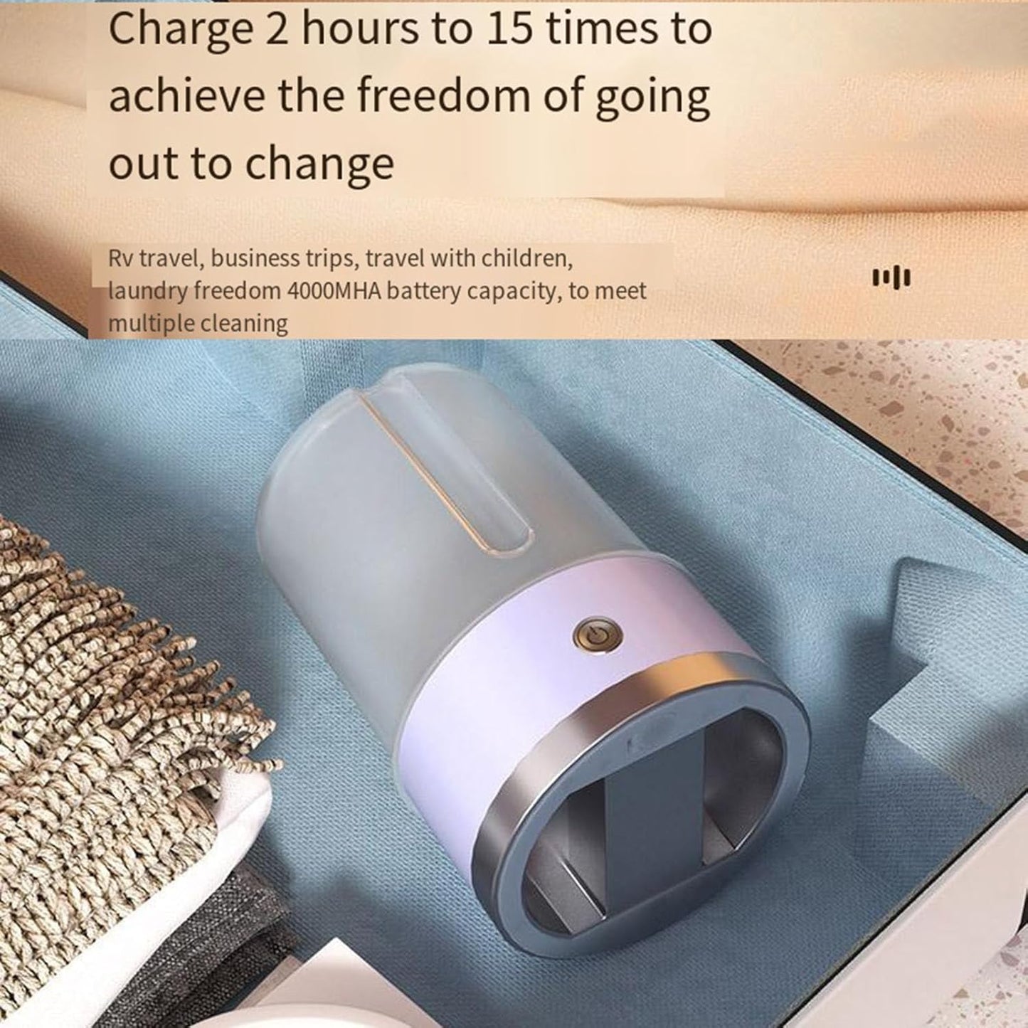 Mini Whirl Portable Washing Machine | Cordless & Rechargeable