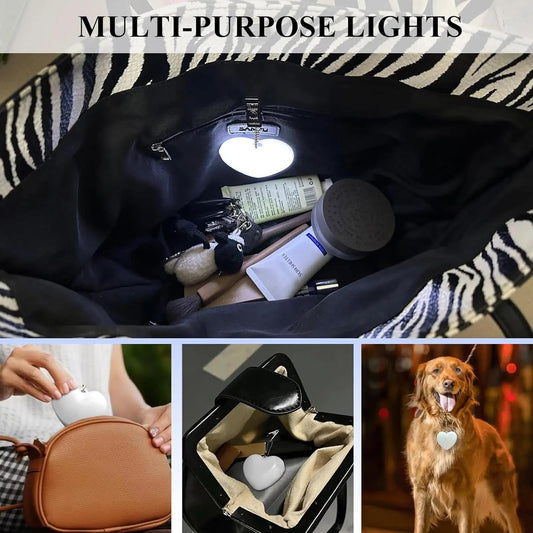 Heart Glow Touch-Sensor Rechargeable LED Handbag Light