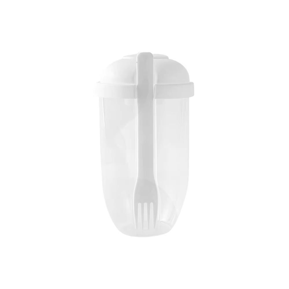 Grab & Go Fresh Salad Cup with Fork & Salad Dressing Holder