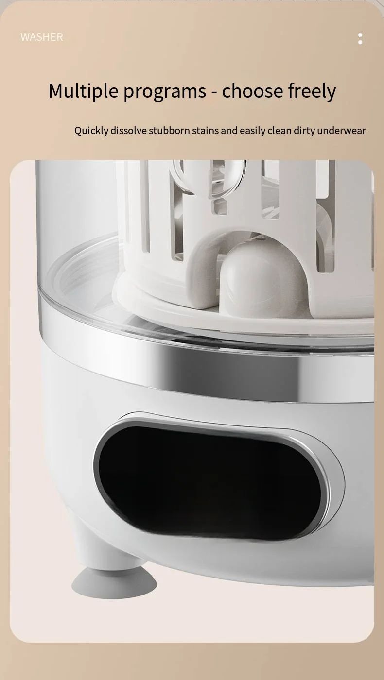 Blush Wash 3-in-1 Cordless Mini Portable Washing Machine with Spin Basket | 3 Litre