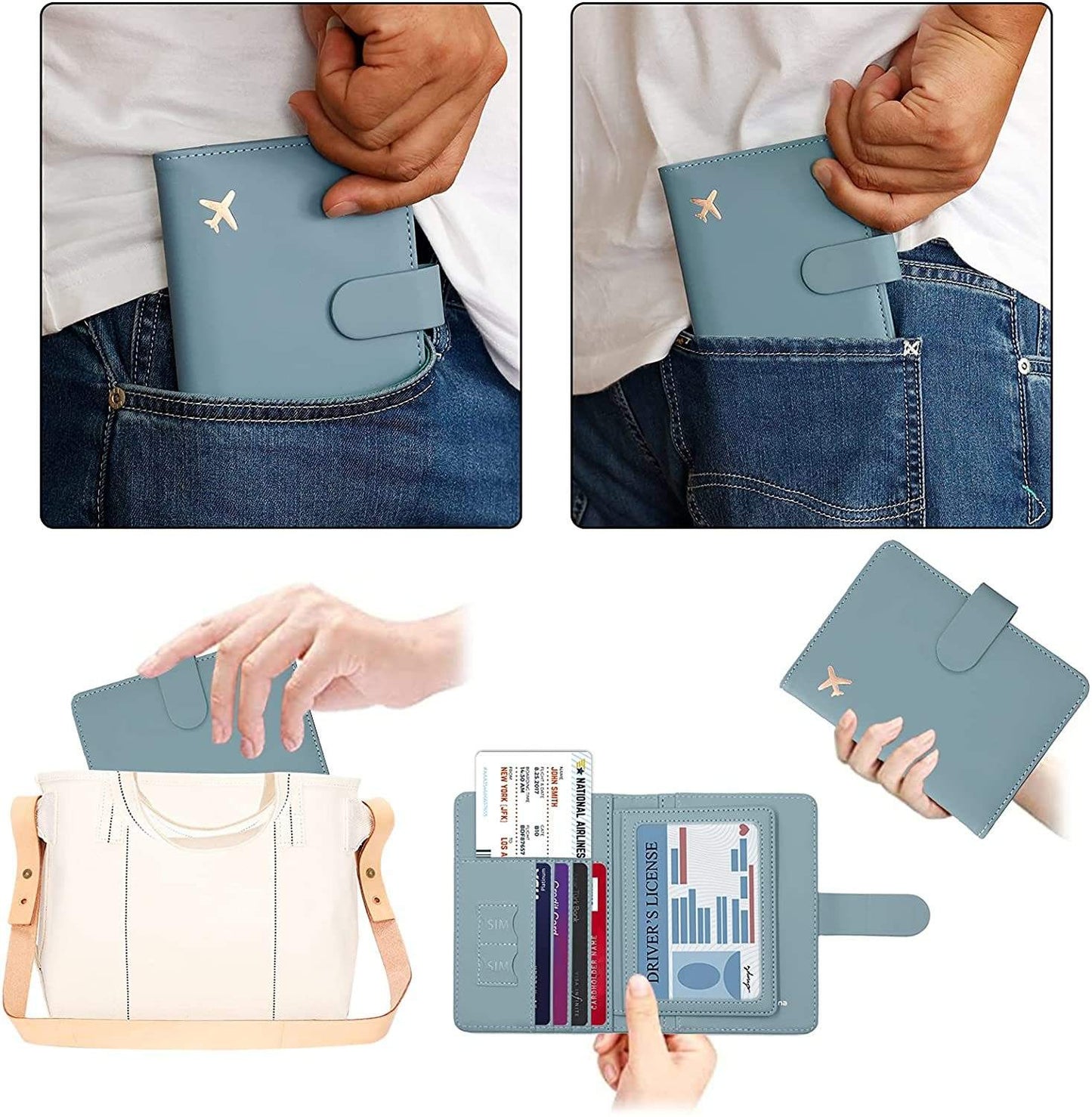 Soft Voyage RFID Blocking Multi Compartment Pastel Passport Wallet Holder Organiser | PU Leather