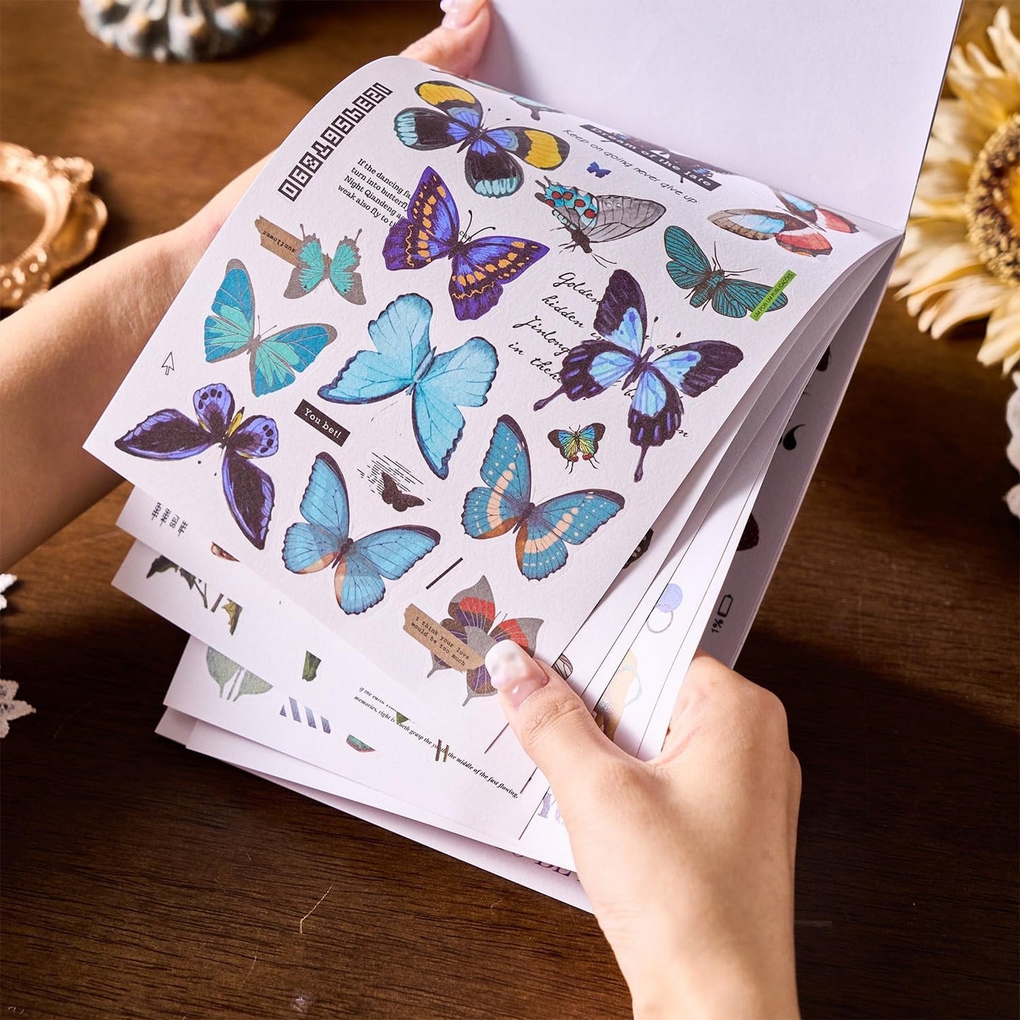 Timeless Whimsy: Vintage Illustrated Journaling Sticker Book with 20 sheets