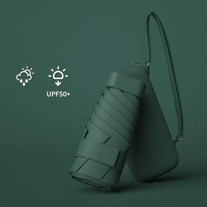 Chic tones & Ultra compact pastel umbrella with case | For rains and sunny day | UV Protection