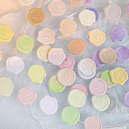 Pastel Faux Wax Seal Sticker Sheet | Set of 3