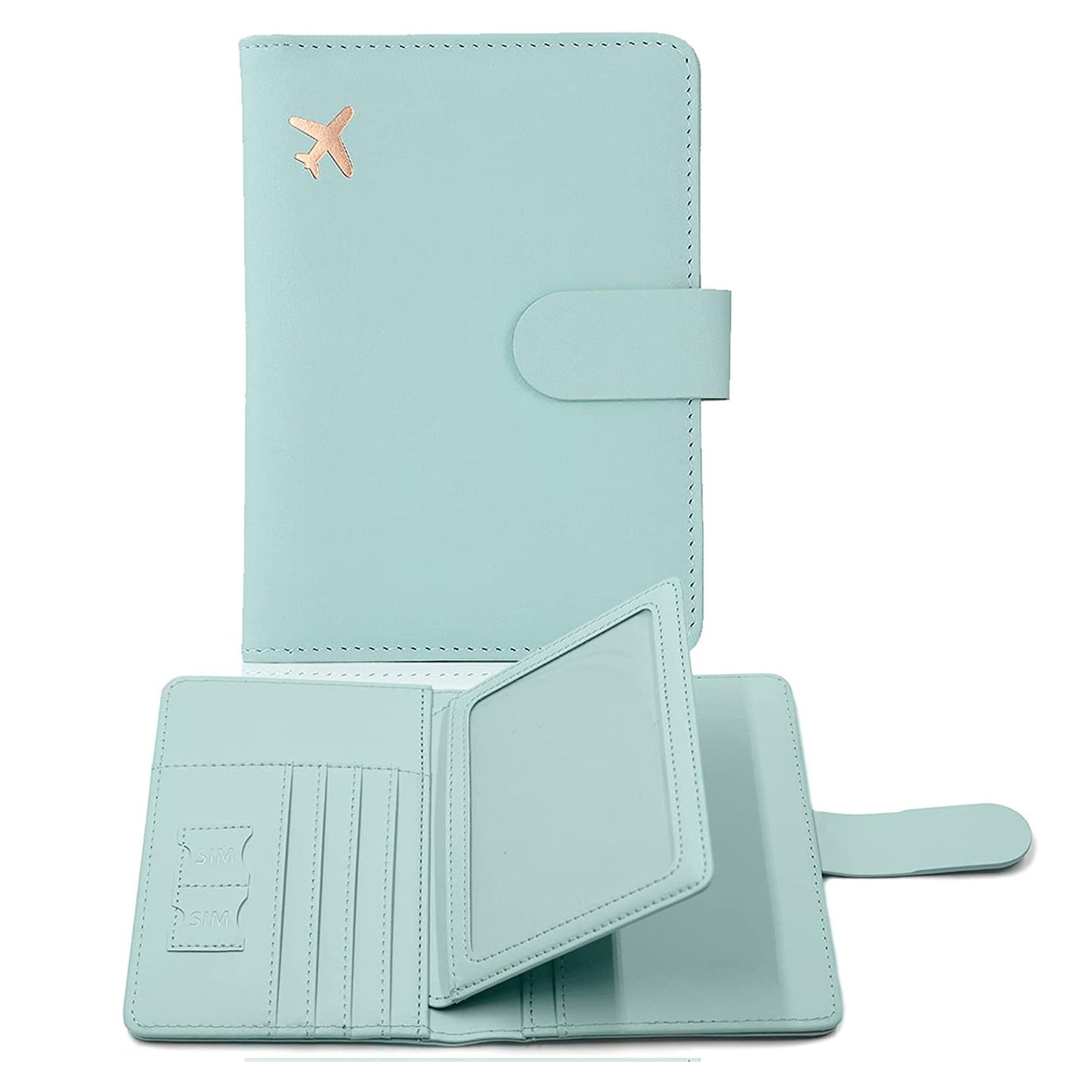 Soft Voyage RFID Blocking Multi Compartment Pastel Passport Wallet Holder Organiser | PU Leather