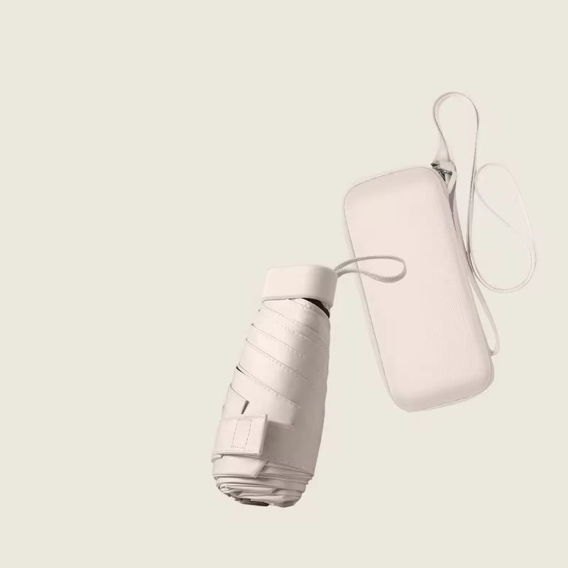 Chic tones compact pastel umbrella with case | For rains and sunny day