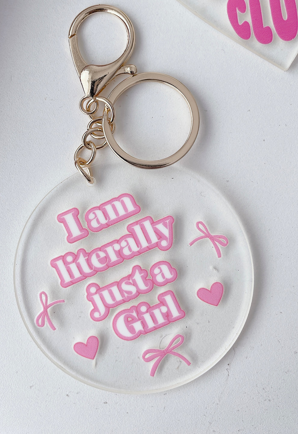 Radiant Reminders Acrylic Keychains with gold lobster keychain – Supple ...