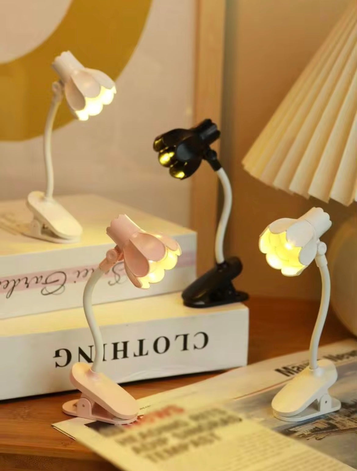 Petal Glow Mini Clip-On Book Light