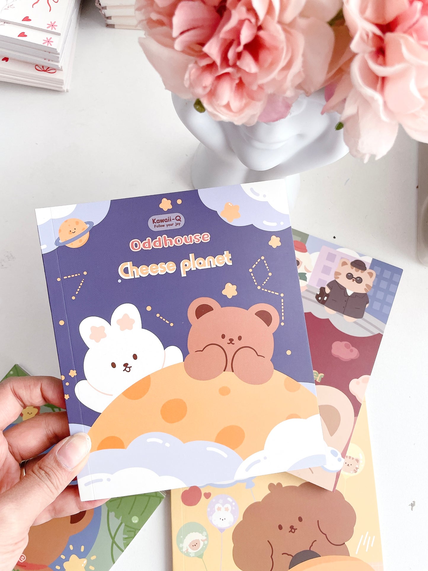 Cozy Bear Planet – Paper & PET Sticker Book (30 Sheets)