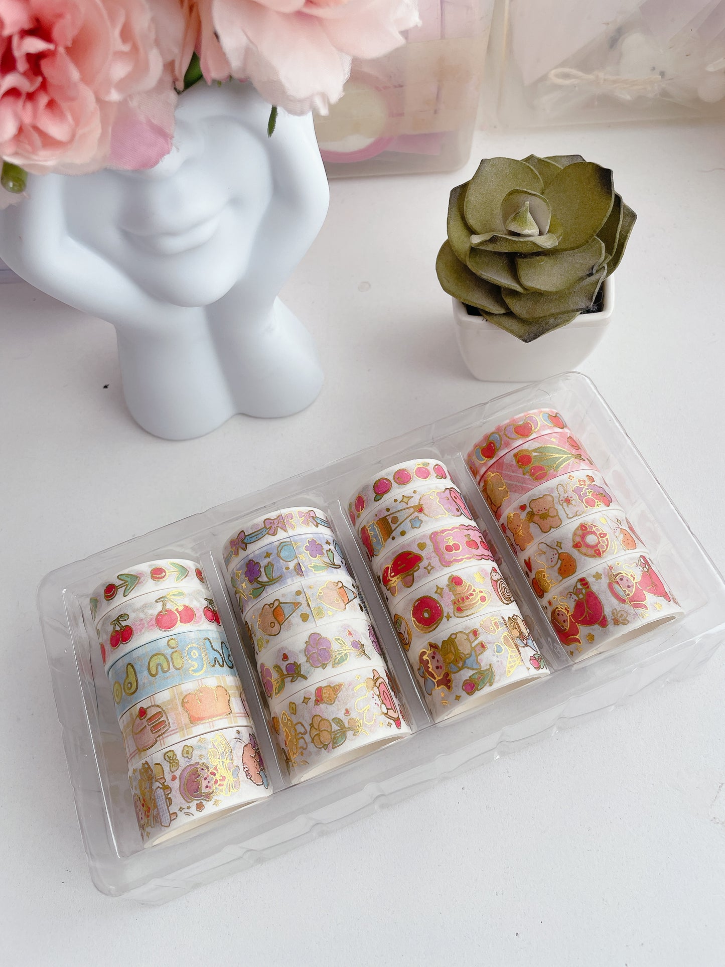 Sweet Whimsy Gold Foil Washi Tape Set (Pack of 20)