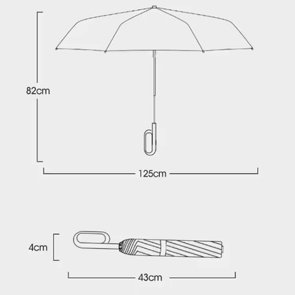 Solid Shade Automatic windproof umbrella with pouch | UV protection
