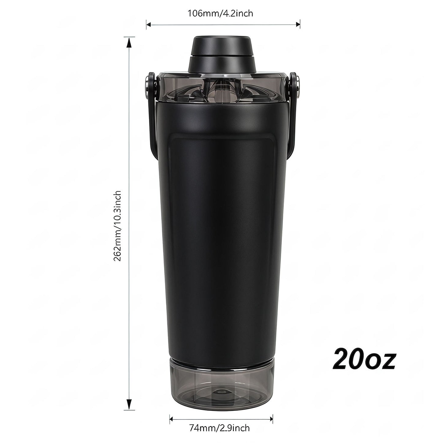 Shake & Go Insulated Fitness Bottle with twist lock storage