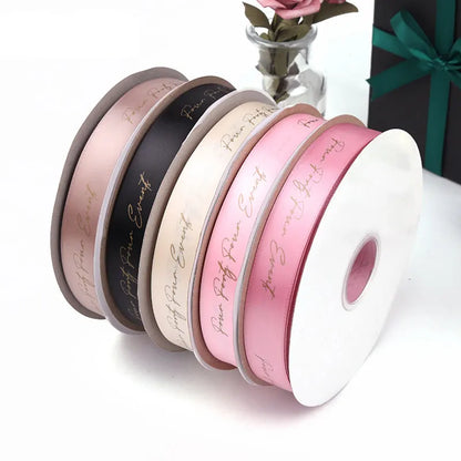 Custom Logo Satin Ribbon Roll | 180 m roll