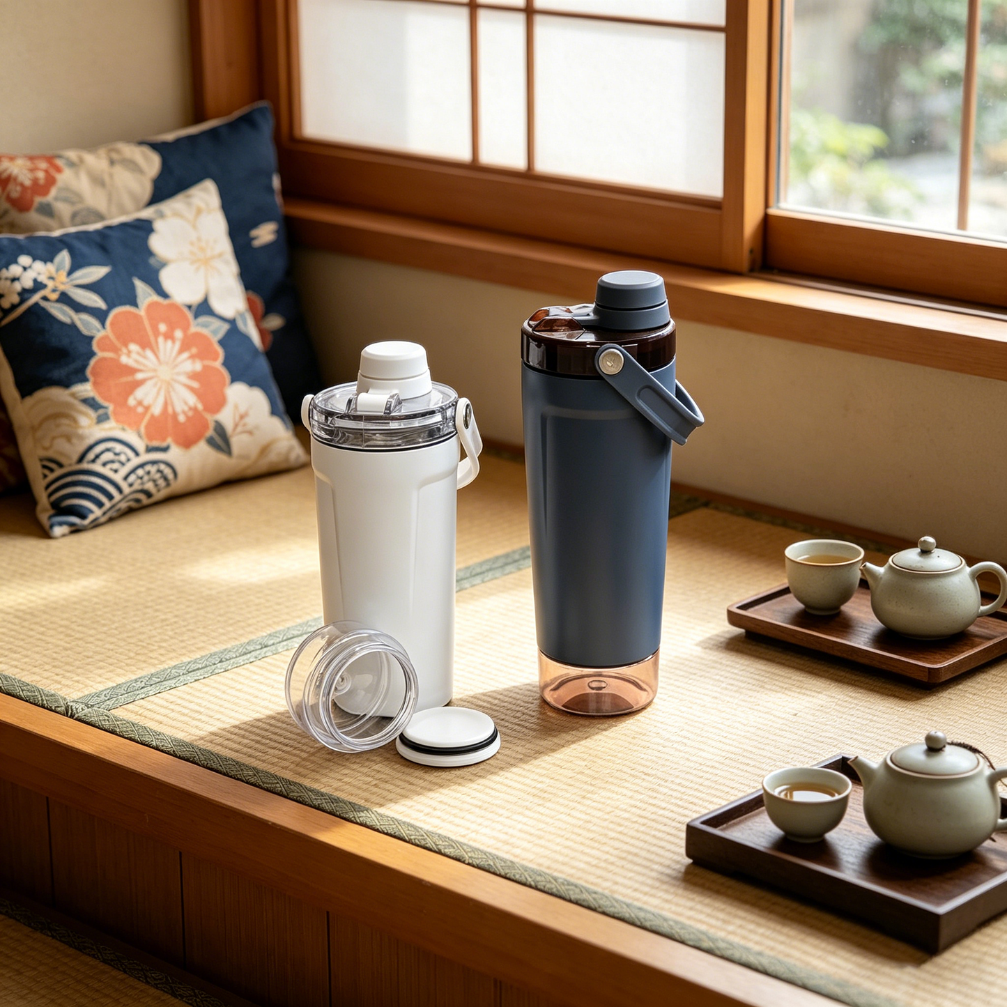Shake & Go Insulated Fitness Bottle with twist lock storage