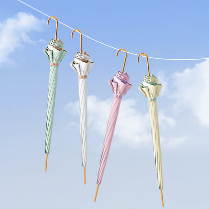 Sweet Frill Semi Automatic Umbrella | UV and Rain protection