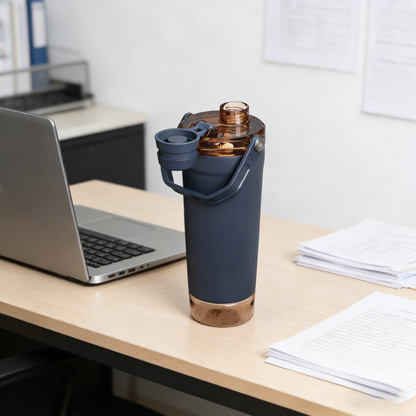 Shake & Go Insulated Fitness Bottle with twist lock storage