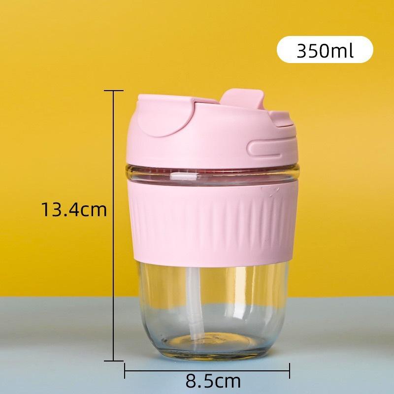 Pastel Dream Portable Glass Coffee Cup – 350 ml