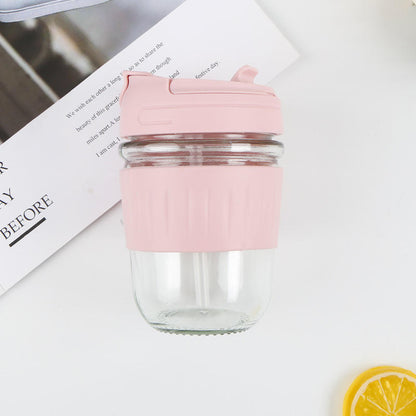 Pastel Dream Portable Glass Coffee Cup – 350 ml