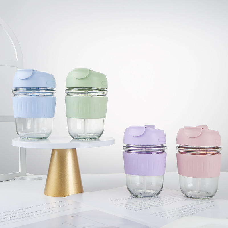 Pastel Dream Portable Glass Coffee Cup – 350 ml