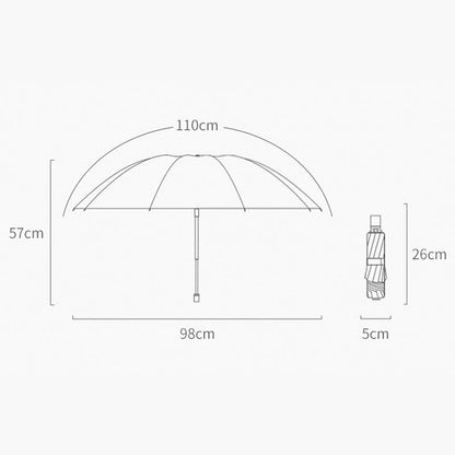 Whispering Flowers Manual 3 fold Umbrella | For rains and sunny day | UV Protection