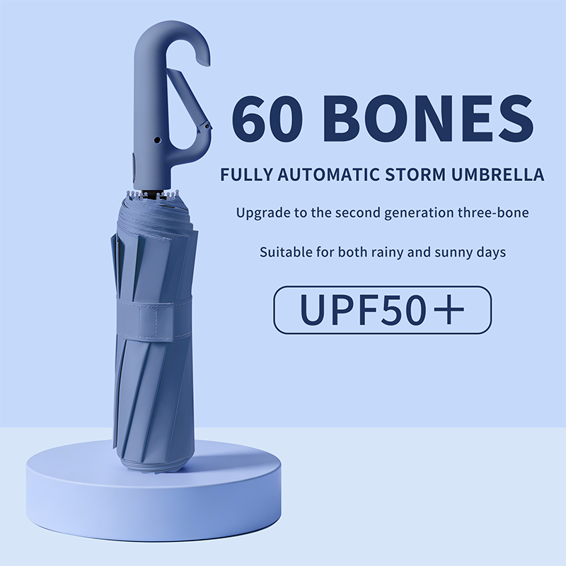 Solid Shade Automatic windproof umbrella with pouch | UV protection