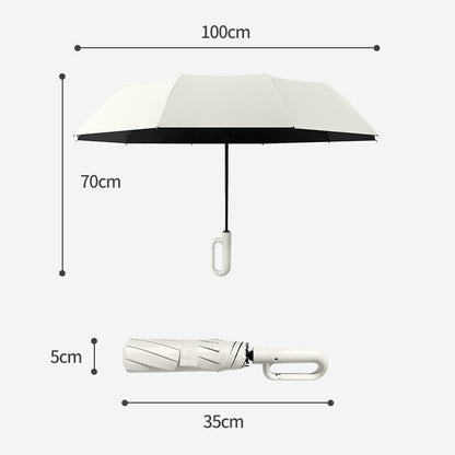 Solid Shade Automatic windproof umbrella with pouch | UV protection