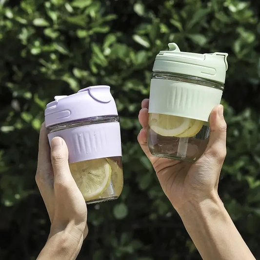 Pastel Dream Portable Glass Coffee Cup – 350 ml