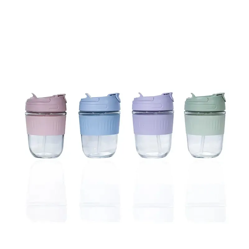 Pastel Dream Portable Glass Coffee Cup – 350 ml